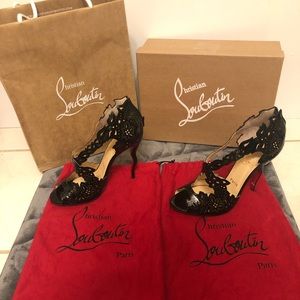 Christian Louboutin Black red bottoms